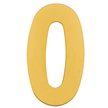 Номер дверной "0" металл золото